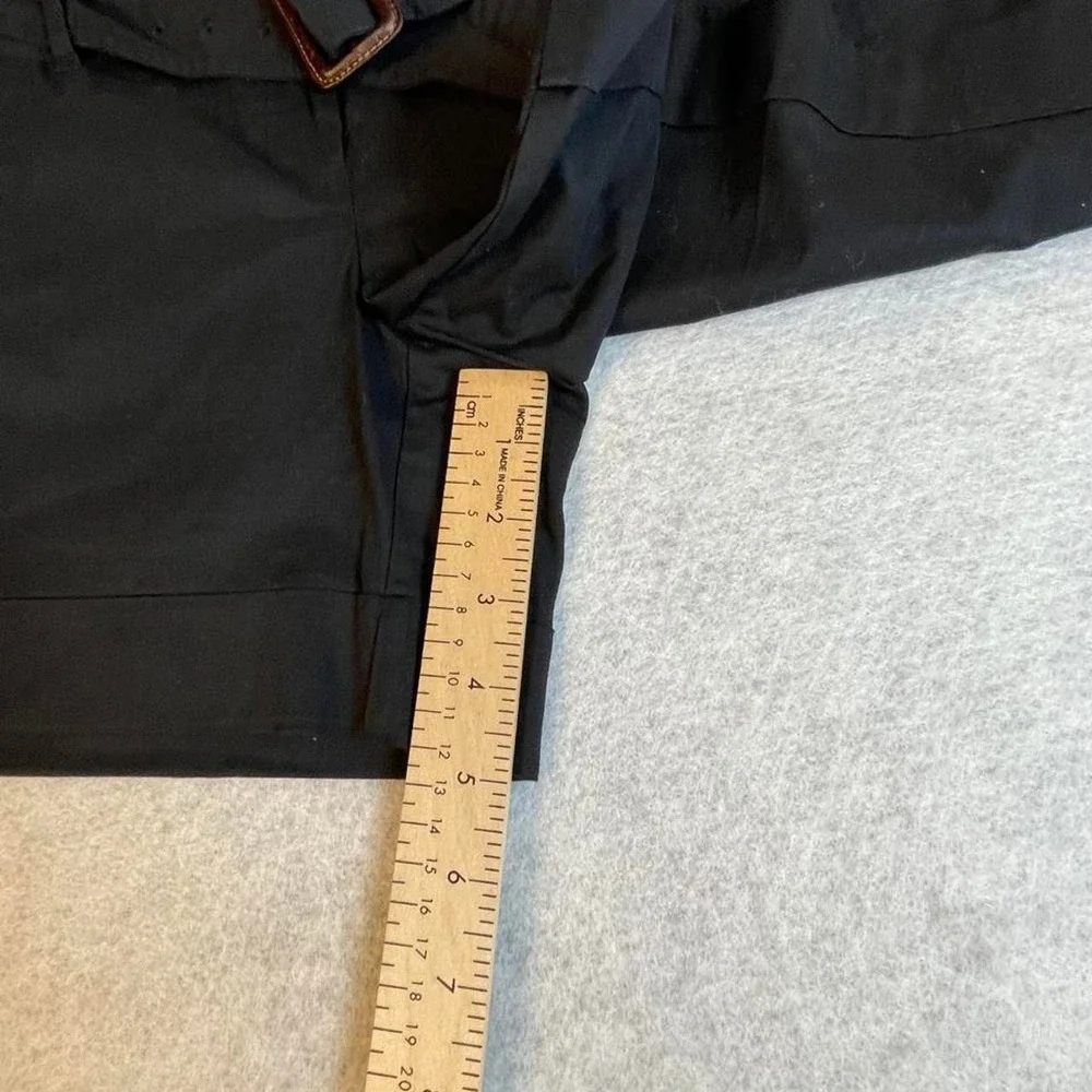The Limited black cotton & spandex shorts with belt and cuffs size 6
